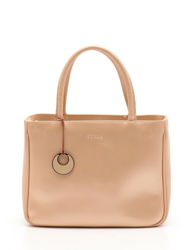 フルラ FURLA トートバッグ ショルダーバッグ ピンクベージュ レザー 