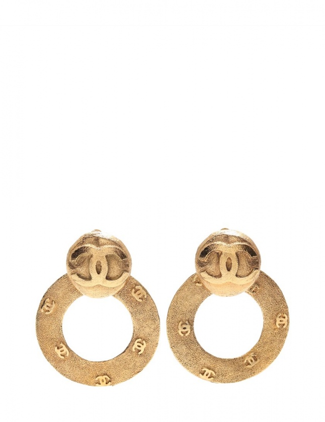 シャネル CHANEL フープイヤリング ココマーク ゴールド アクセサリー  
