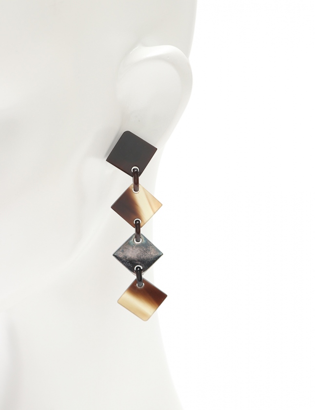 エルメス HERMES ピアス ダークブラウン 茶 シルバー アクセサリー