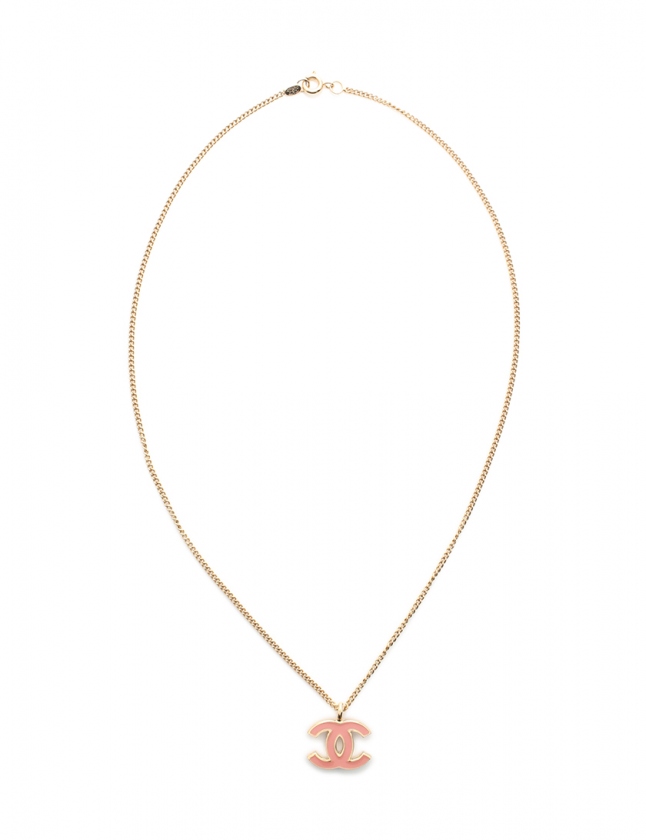 シャネル CHANEL ネックレス ココマーク ゴールド ピンク アクセサリー 