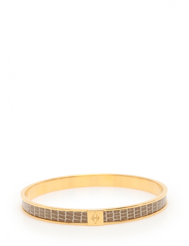 HERMES ゴールド・グレー バングル