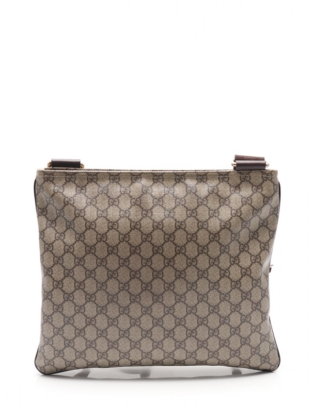 グッチ GUCCI ショルダーバッグ GGスプリーム ベージュ 茶 201446 PVC  