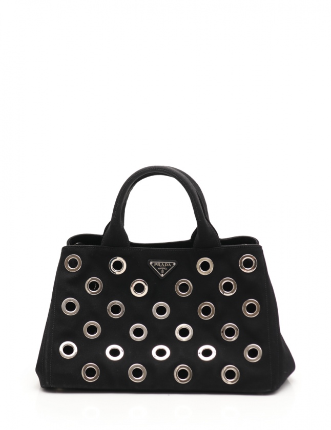 プラダ PRADA トートバッグ ショルダーバッグ カナパ 黒 1BG642  