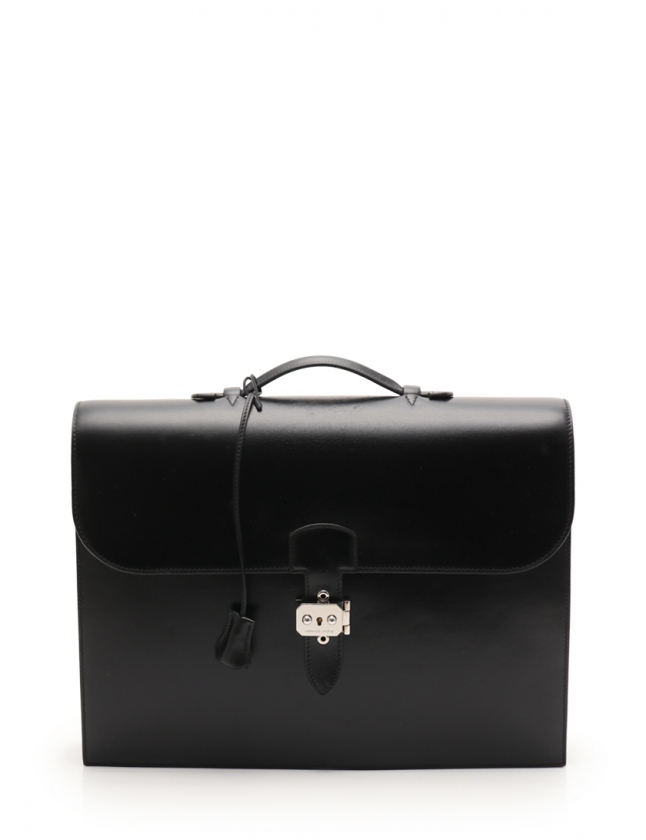 エルメス HERMES ビジネスバッグ サックアデペッシュ38 黒 ボックス  