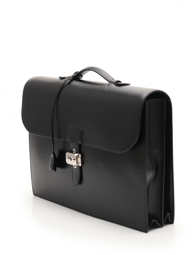 エルメス HERMES ビジネスバッグ サックアデペッシュ38 黒 ボックス  