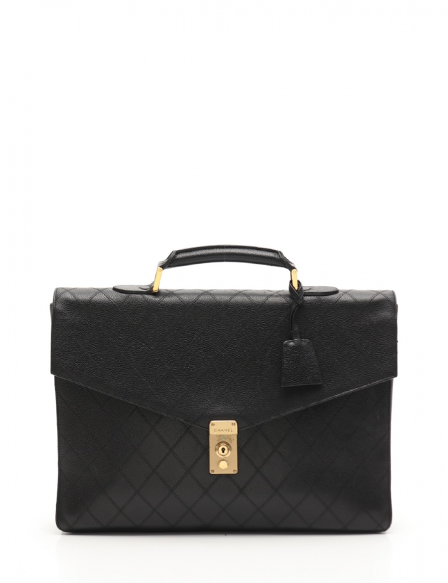 シャネル CHANEL ビジネスバッグ ブリーフケース ワイルドステッチ 黒 