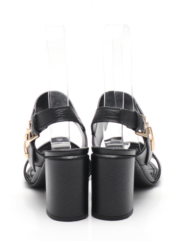 ルイヴィトン LOUIS VUITTON サンダル ホライズン ライン 黒 37 