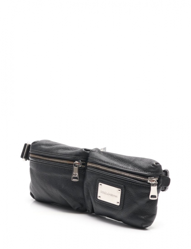 ドルチェ ガッバーナ ドルガバ Dolce Gabbana ボディバッグ ウエストバッグ 黒 レザー メンズ レディース 114 ベクトルパーク