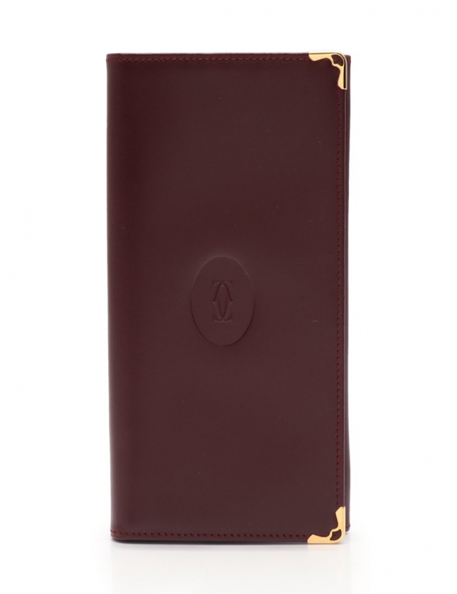 カルティエ Cartier 二つ折り長財布 マストライン ボルドー 小物 レザー レディース 114 ベクトルパーク