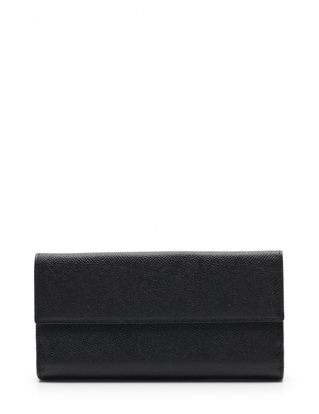ブルガリ BVLGARI 二つ折り長財布 クラシコ 黒 小物 レザー
