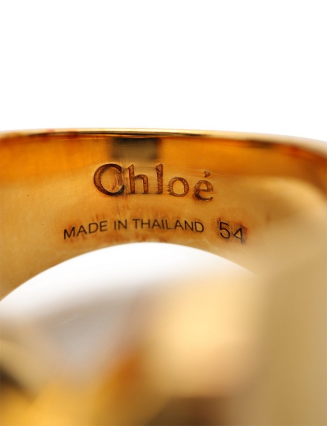 クロエ CHLOE 指輪 アルファベットリング ゴールド アクセサリー
