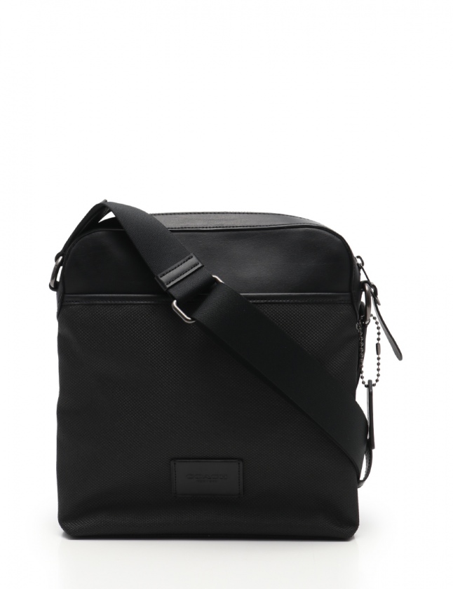 コーチ COACH ショルダーバッグ 黒 ダークグリーン F37609 ナイロン 