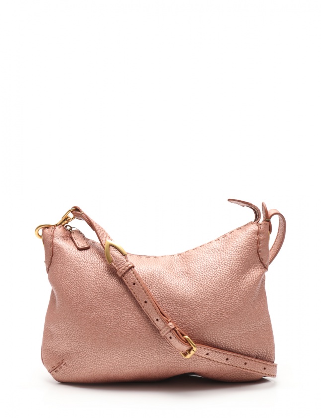 フェンディ FENDI ショルダーバッグ セレリア メタリックピンク レザー FENDI フェンディ レザー メタリックピンク ショルダーバッグ セレリア