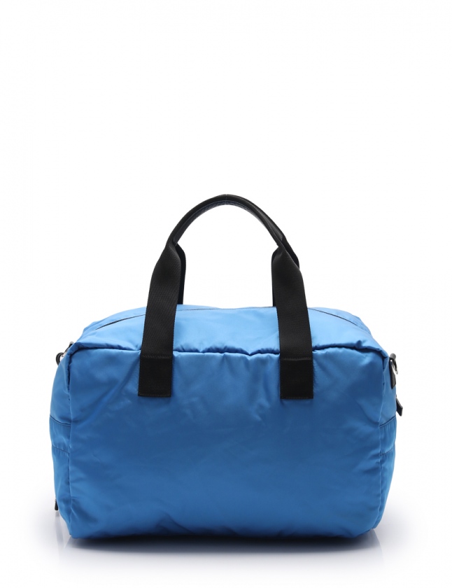 プラダ PRADA ボストンバッグ ショルダーバッグ 青 黒 BL0701 ナイロン 