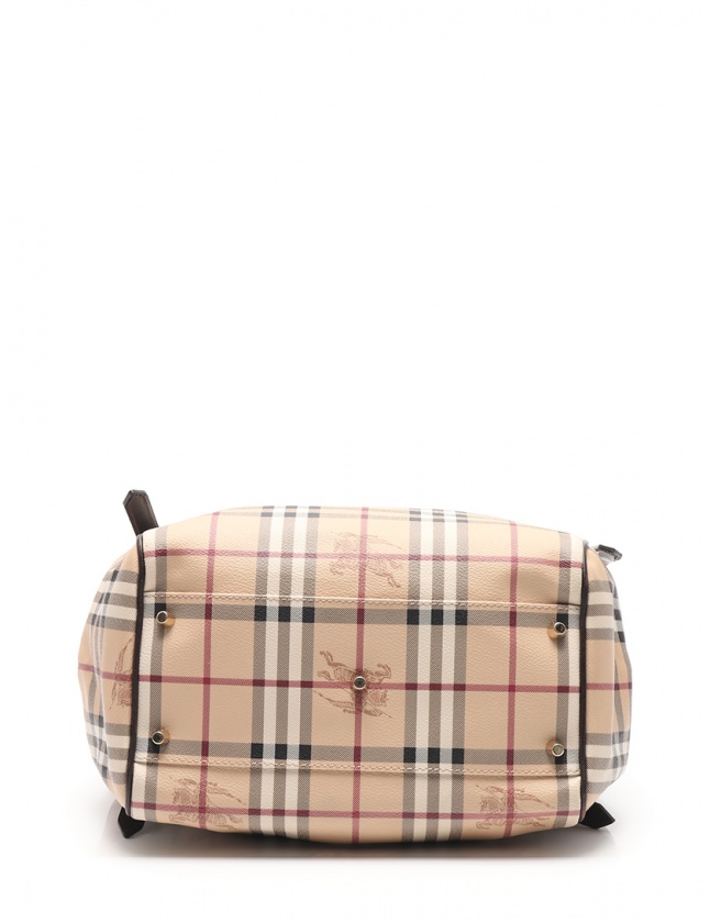 バーバリー BURBERRY ショルダーバッグ チェック ベージュ 黒 赤
