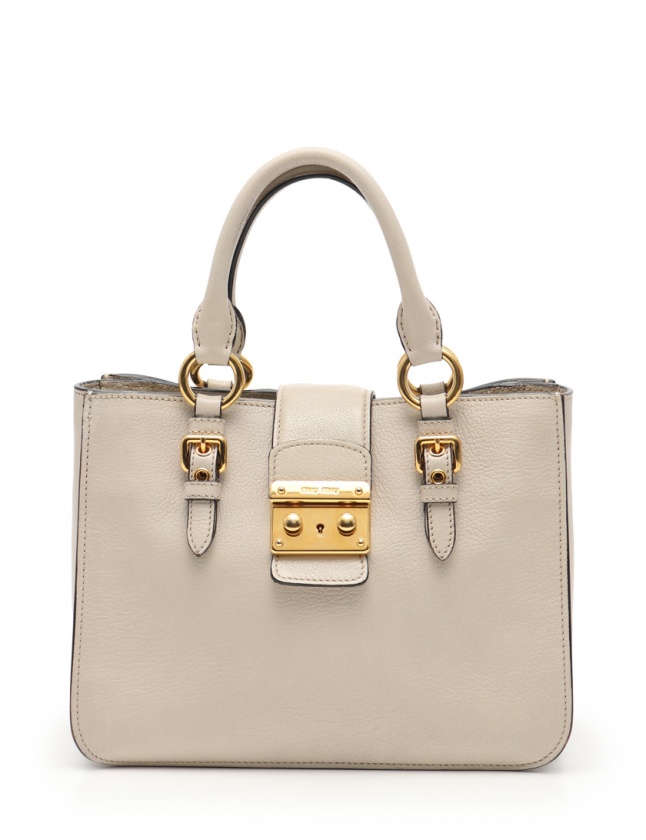 MIU MIU アイボリー ハンドバッグショルダーバッグ