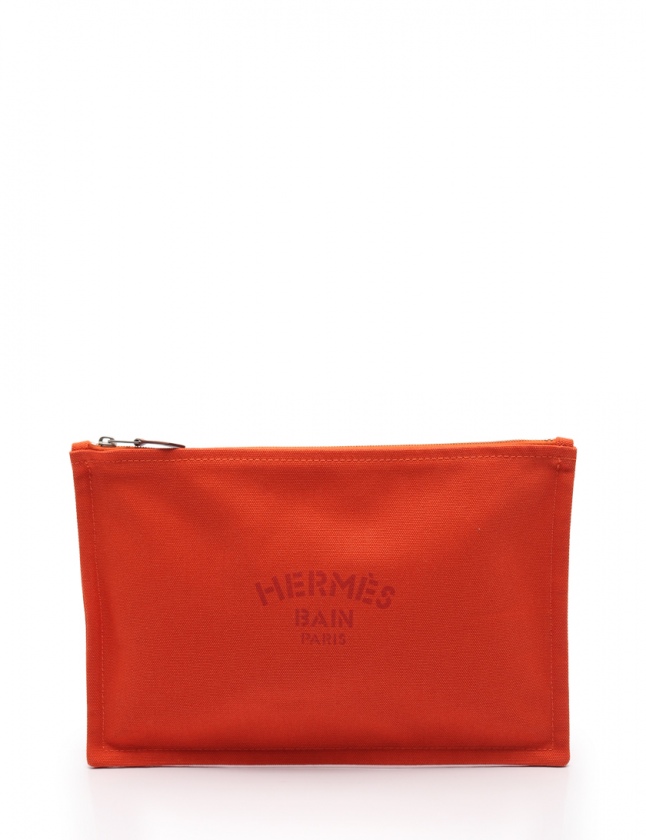エルメス HERMES ポーチ ヨッティングPM オレンジ 小物 キャンバス