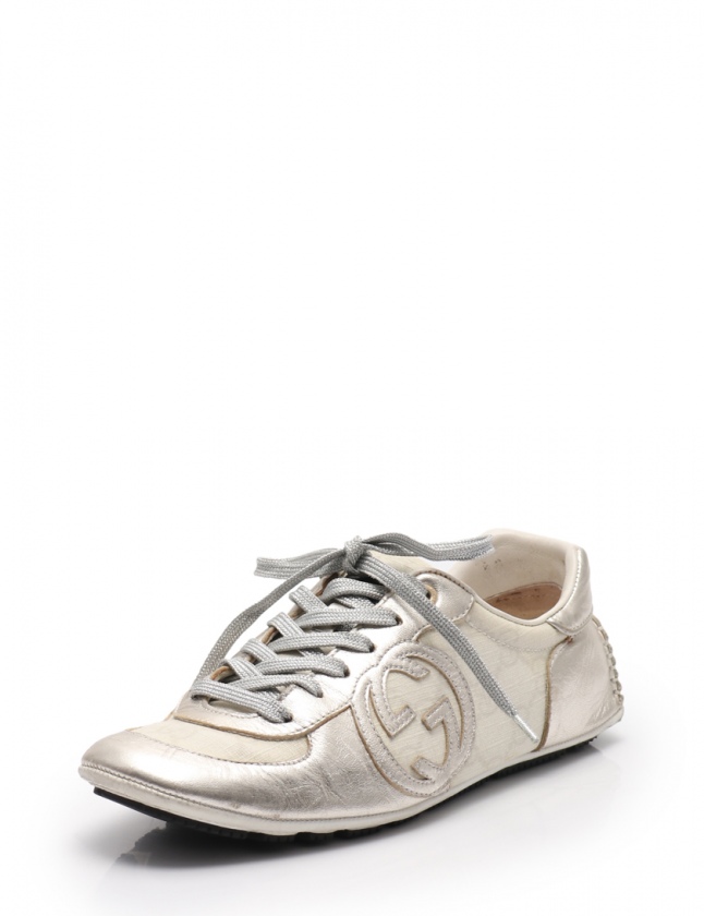 GUCCI ホワイトスニーカー GG 23センチ