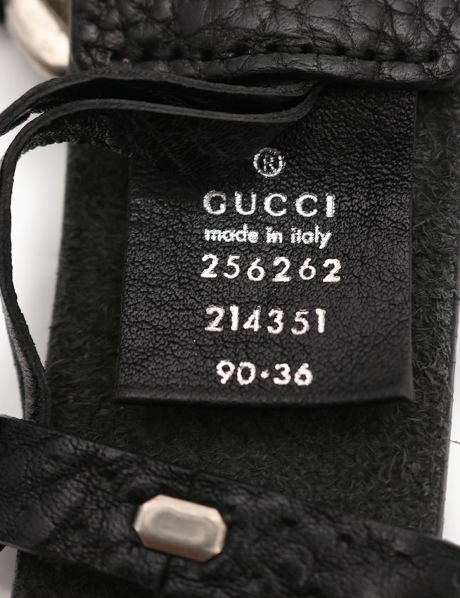 グッチ GUCCI ベルト 革ベルト 黒 小物 レザー 256262 ペガサス メンズ