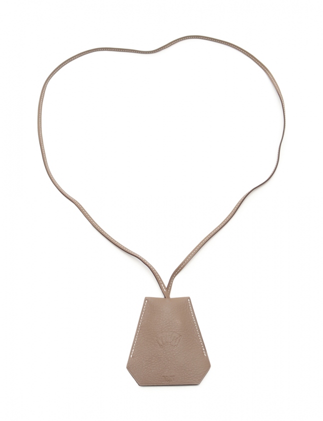 エルメス HERMES ネックレス クロシェット グレーカーキ アクセサリー 