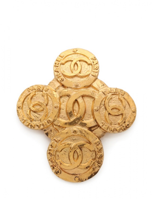 シャネル CHANEL ブローチ ココマーク ゴールド アクセサリー 28