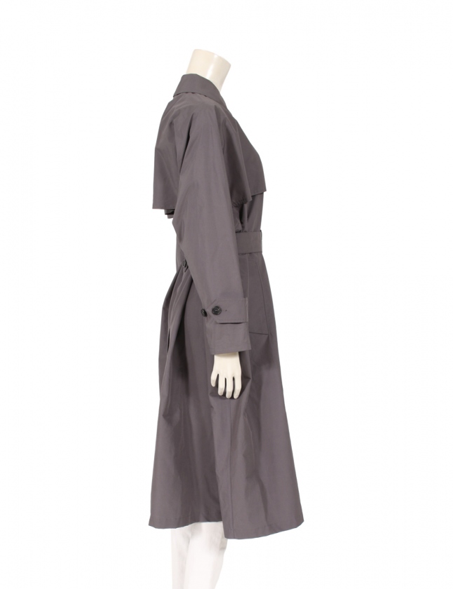 プラダ PRADA トレンチコート グレー 36 アウター 無地 XS 291173 
