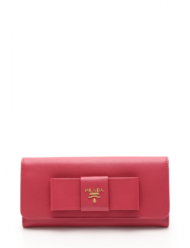 プラダ PRADA 二つ折り長財布 ピンク 小物 サフィアーノレザー 1M1132  