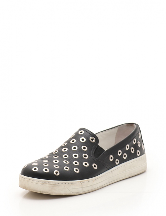 プラダスポーツ PRADA SPORT スリッポンスニーカー フラットシューズ