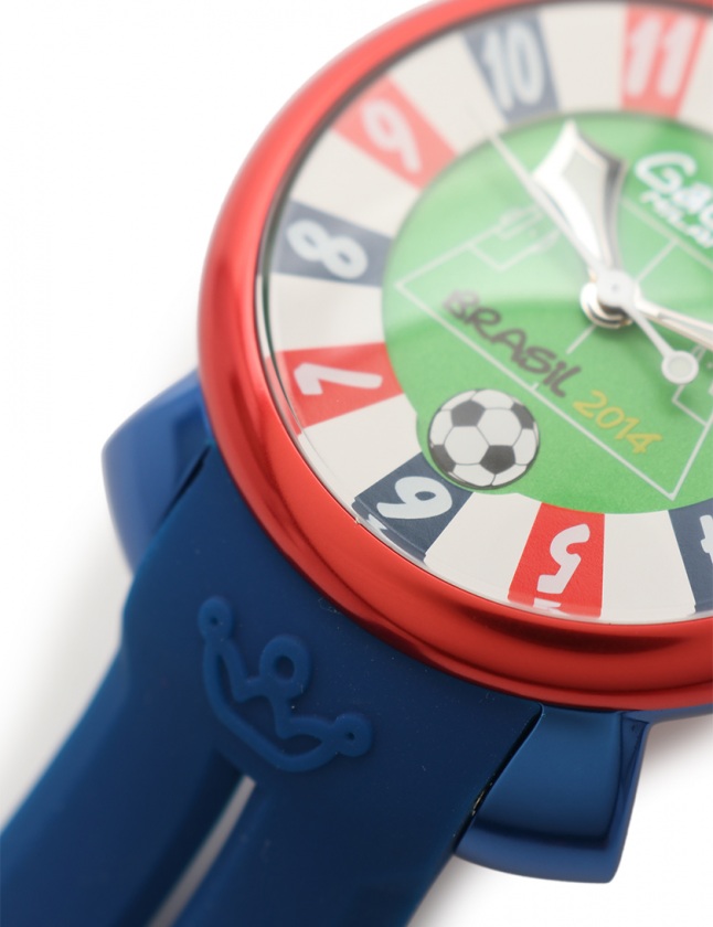ガガミラノ GaGa MILANO 腕時計 マヌアーレ 48mm メンズ 赤 青 マルチ