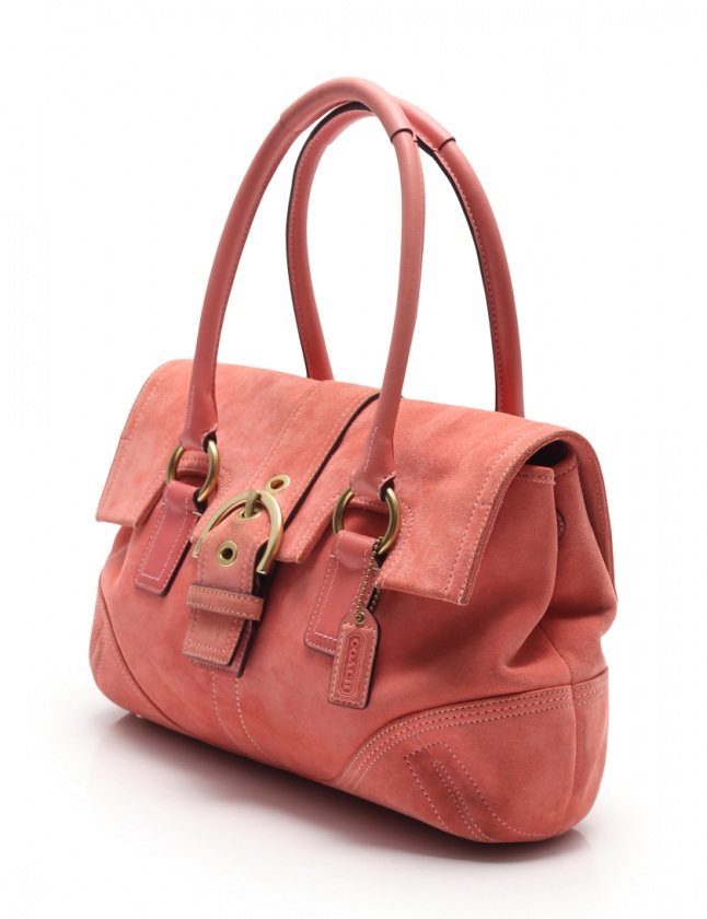 コーチ COACH ショルダーバッグ ソーホー ピンク 8A24 スエード レザー  