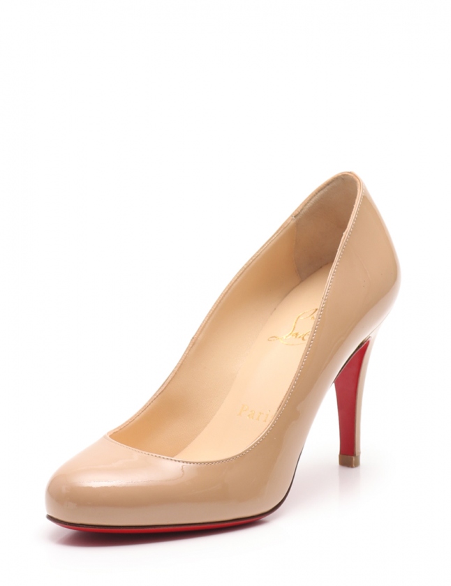クリスチャンルブタン Christian louboutin パンプス ヒール ベージュ 