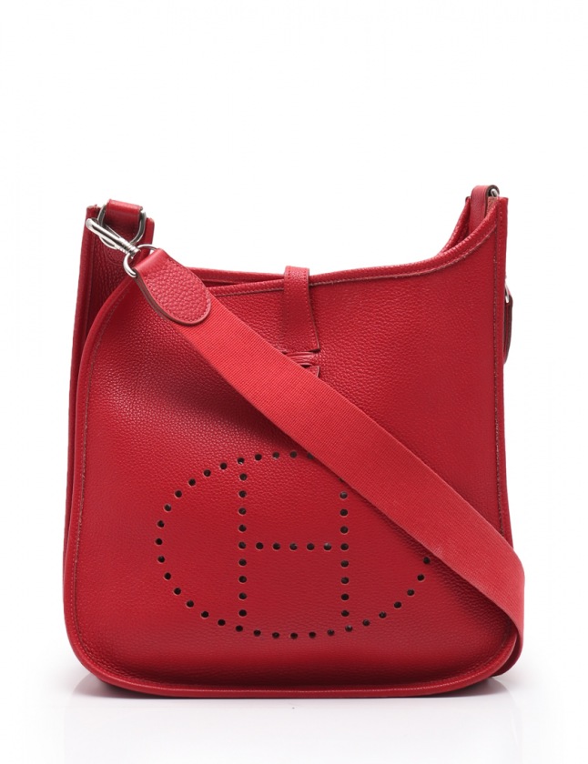 エルメス HERMES ショルダーバッグ エブリン1 アン PM 赤 トリヨン 