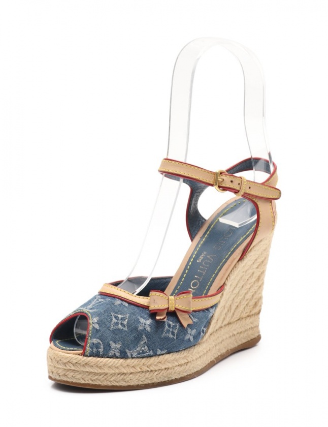 LOUIS VUITTON ルイヴィトンモノグラムデニムサンダル（ルイヴィトン  