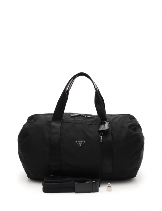プラダ PRADA ボストンバッグ ショルダーバッグ 黒 B4651 ナイロン  