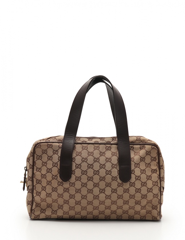 グッチ GUCCI ハンドバッグ GGキャンバス ベージュ 茶 90674 