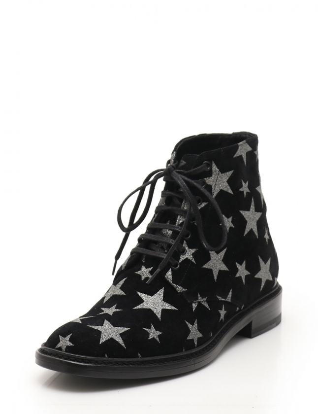 サンローラン パリ SAINT LAURENT PARIS ショートブーツ レースアップ  