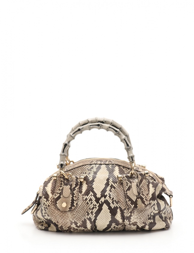 グッチ GUCCI ハンドバッグ ショルダーバッグ バンブー ベージュ 