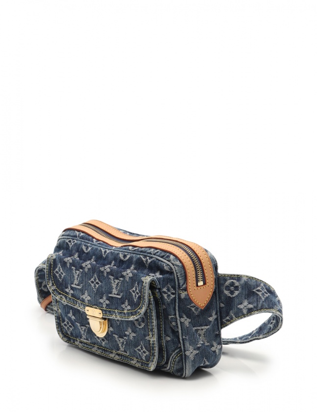 ルイヴィトン Louis Vuitton ボディバッグ バムバッグ モノグラムデニム ウエストバッグ ブルー M デニム レザー メンズ レディース 114 ベクトルパーク