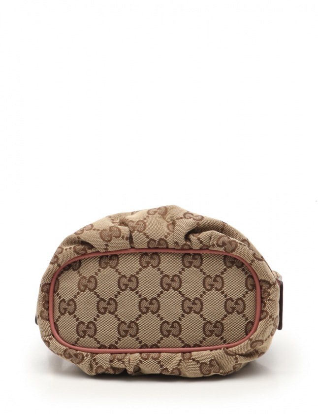 グッチ GUCCI コスメポーチ バンブー GGキャンバス ベージュ ピンク 