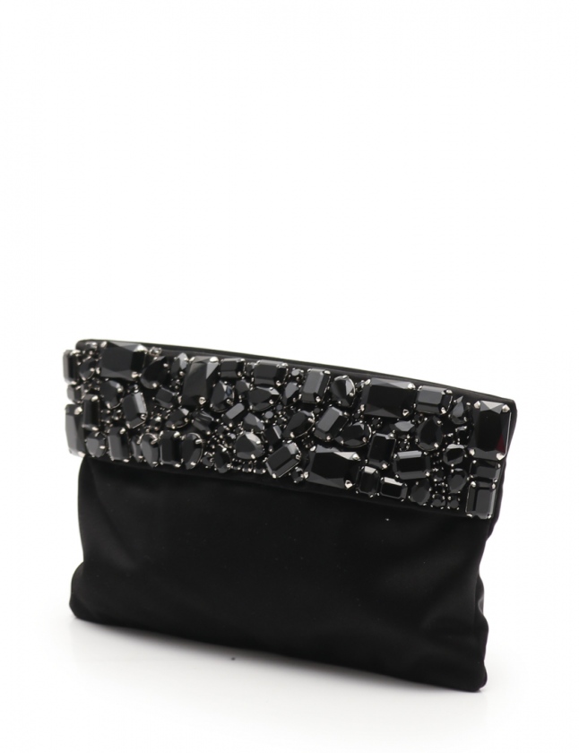 プラダ Prada クラッチバッグ 黒 Bp4m サテン カラーストーン ビジュー Raso Stones レディース 114 ベクトルパーク