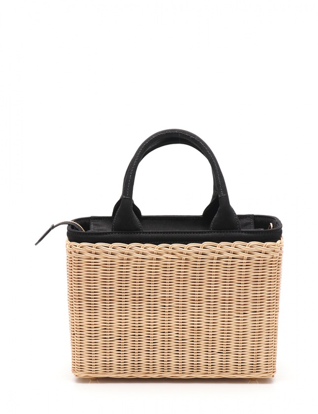 プラダ PRADA ハンドバッグ かごバッグ ショルダーバッグ ウィッカー 