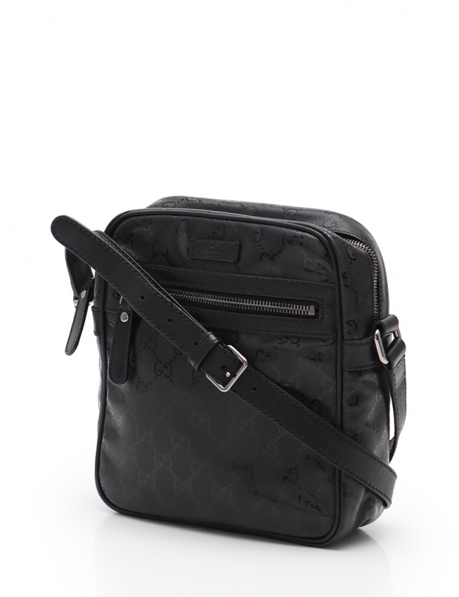 グッチ GUCCI ショルダーバッグ GGインプリメ 黒 233268 PVC 