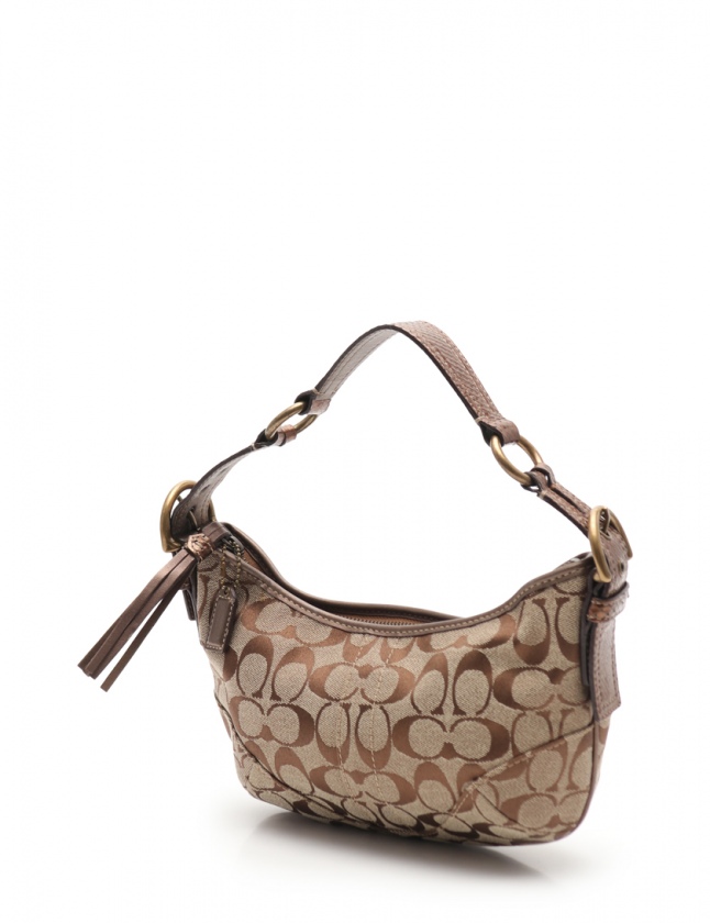 コーチ COACH ショルダーバッグ シグネチャー ベージュ メタリック 