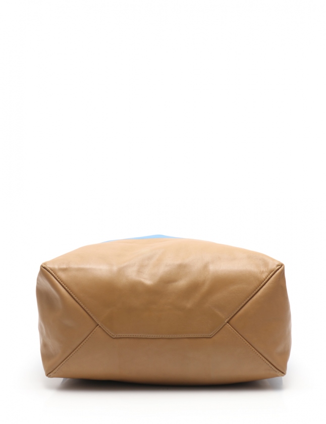 セリーヌ CELINE トートバッグ ホリゾンタルカバ 青 ベージュ