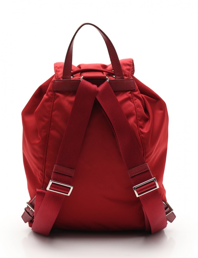プラダ PRADA バックパック リュック 赤 ナイロン レディース 114