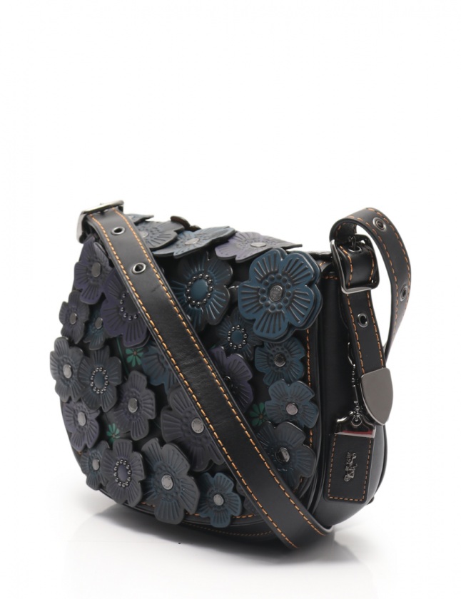 コーチ Coach ショルダーバッグ ティー ローズ アップリケ サドル23 黒 38195 レザー レディース 114 201908220326 ベクトルパーク
