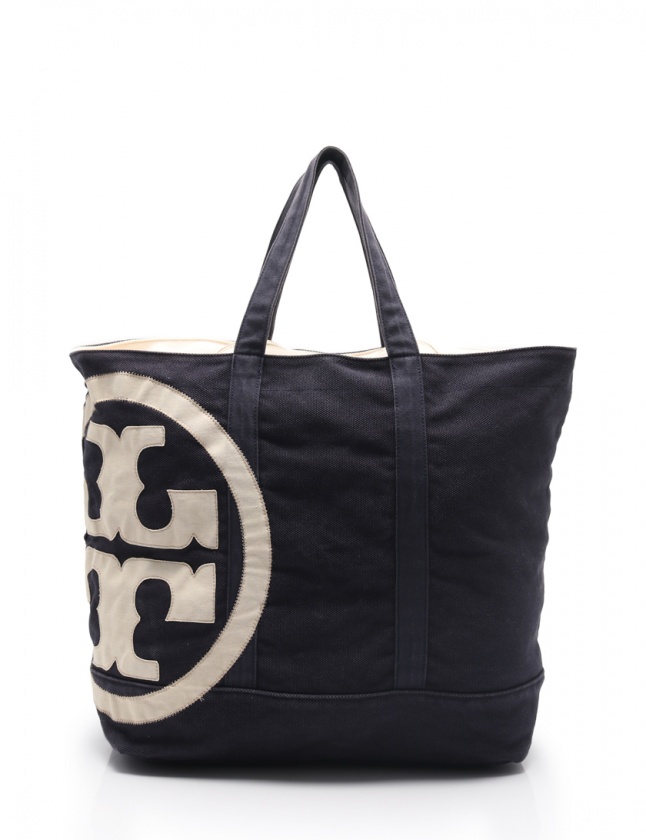 トリーバーチ TORY BURCH トートバッグ ネイビー アイボリー 21149545 