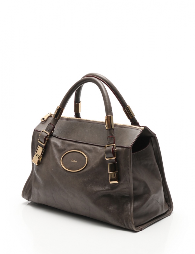 クロエ CHLOE ハンドバッグ ショルダーバッグ ヴィクトリア グレー 