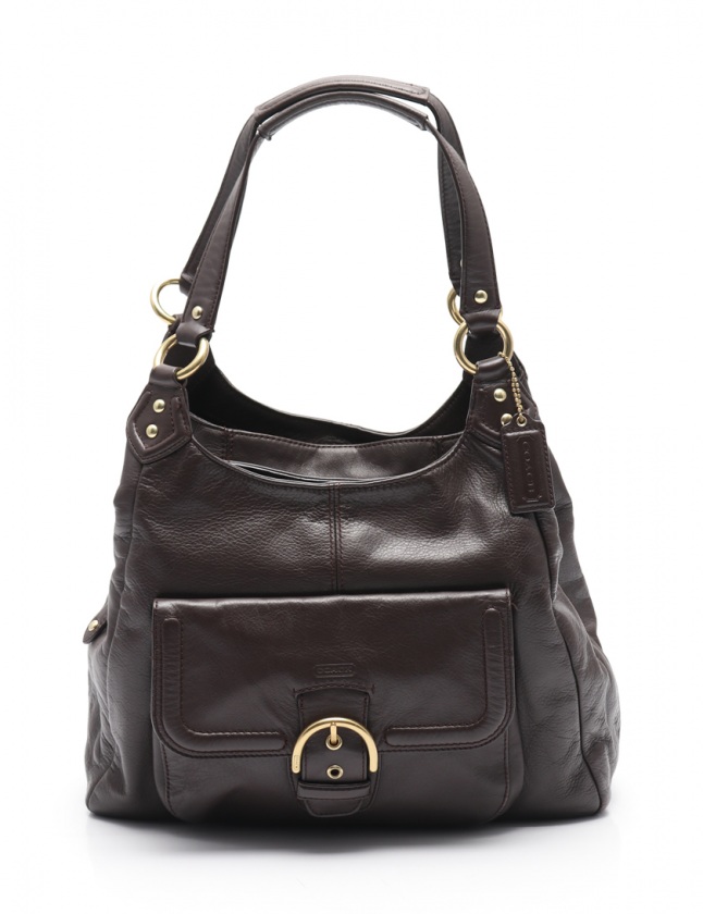 コーチ COACH ショルダーバッグ キャンベル ホーボー ダークブラウン