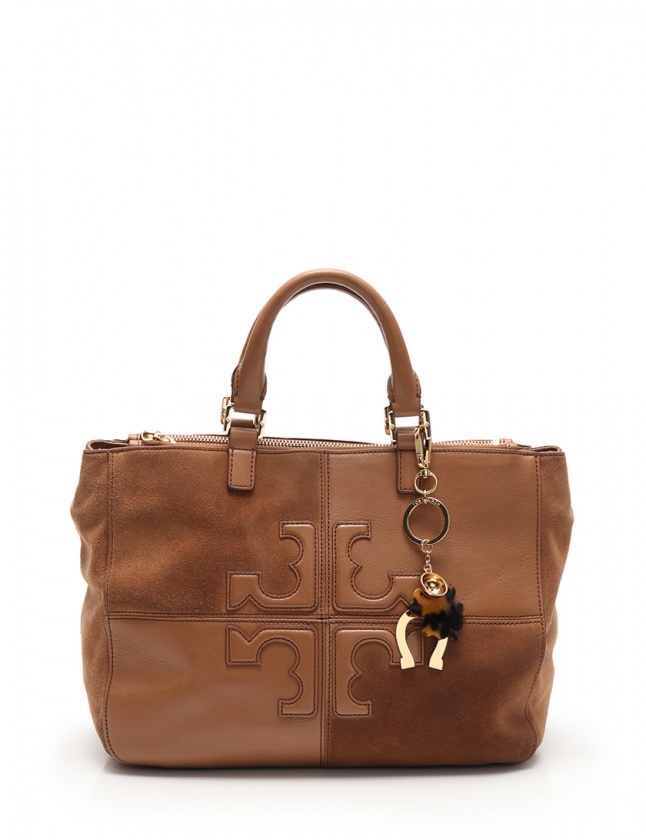 トリーバーチ TORY BURCH ハンドバッグ ショルダーバッグ 茶 レザー 